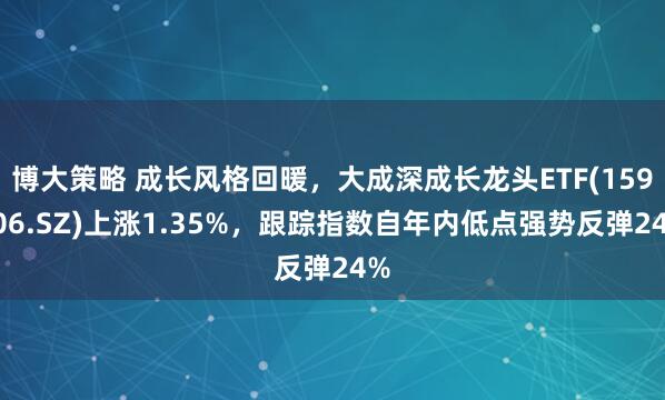 博大策略 成长风格回暖，大成深成长龙头ETF(159906.SZ)上涨1.35%，跟踪指数自年内低点强势反弹24%